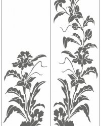 Пескоструйный рисунок Цветы 1177